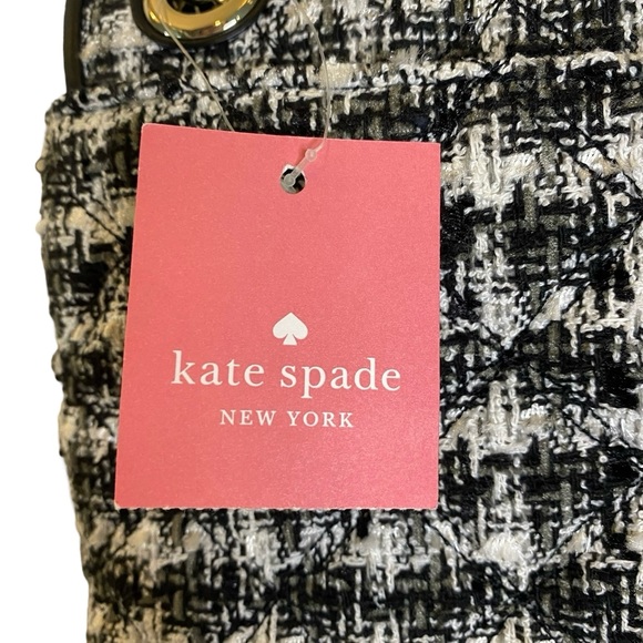 Kate Spade Natalia Tweed Medium Flap Front Chain Strap Shoulder Bag - Picture 12 of 13